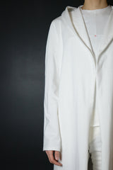 HOODED UNLINED CARDIGAN