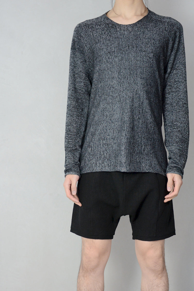 ARCHED PIXEL LINEN SWEATER