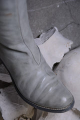 OBJECT DYED LINED DIAGONAL ZIP KNEE HIGH BOOTS