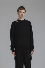 HIGH-GAUGE SWEATER - BLACK
