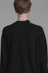 HIGH-GAUGE SWEATER - BLACK
