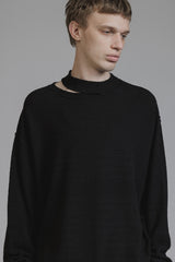 HIGH-GAUGE SWEATER - BLACK