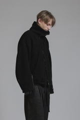 WOOL PILE HIGH-NECK JACKET