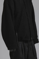 WOOL PILE HIGH-NECK JACKET