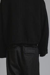 WOOL PILE HIGH-NECK JACKET