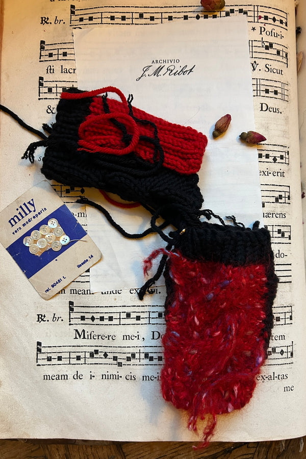 HAND CROCHET KNITTED HALF GLOVES