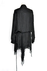 ZAKER PANEL SKIRT SHIRT DRESS WITH LACE DETAIL