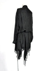 ZAKER PANEL SKIRT SHIRT DRESS WITH LACE DETAIL