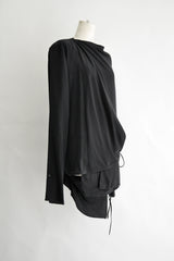 HILDEGONDE DRAPED LONG SLEEVE WRAP
