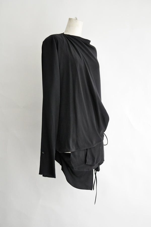 HILDEGONDE DRAPED LONG SLEEVE WRAP