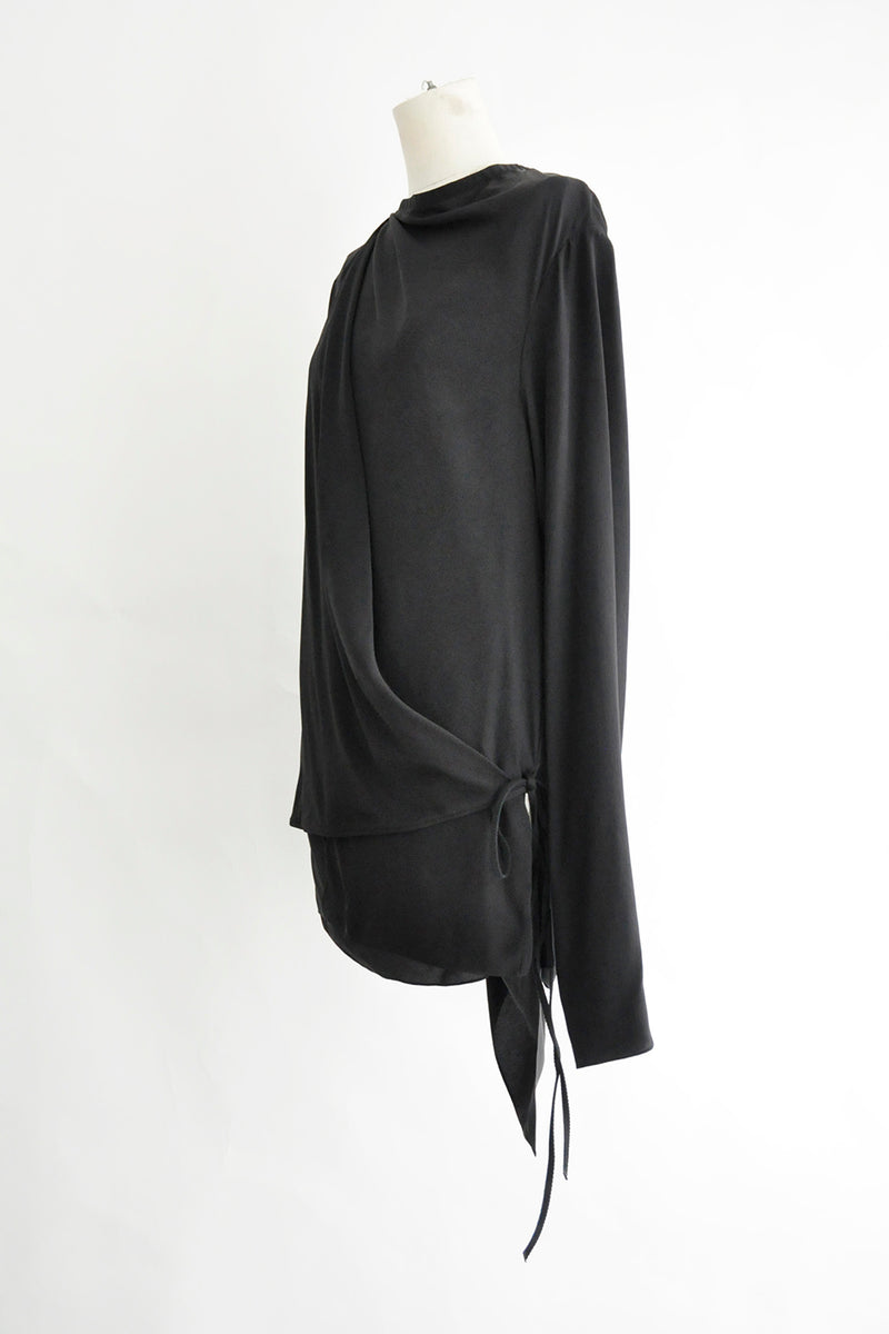 HILDEGONDE DRAPED LONG SLEEVE WRAP