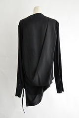 HILDEGONDE DRAPED LONG SLEEVE WRAP