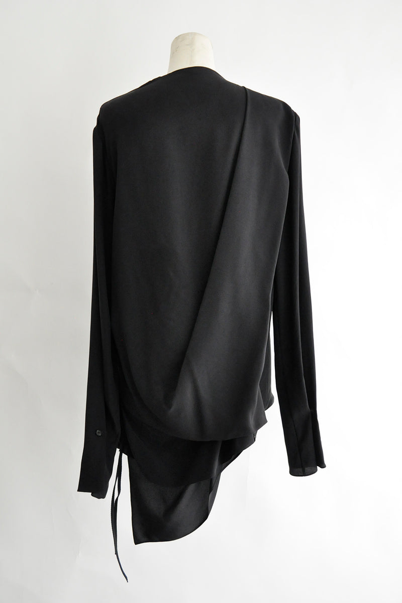 HILDEGONDE DRAPED LONG SLEEVE WRAP