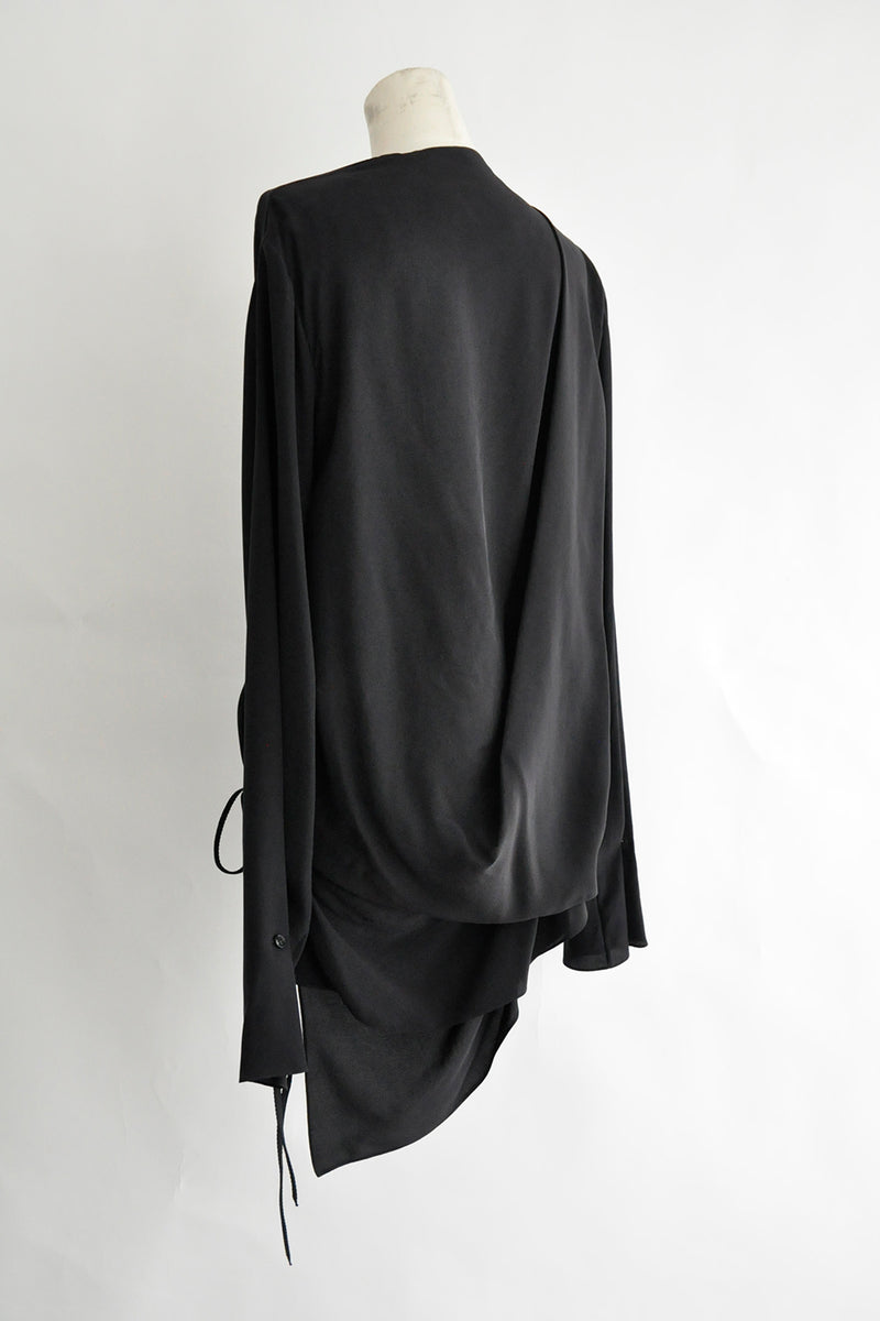 HILDEGONDE DRAPED LONG SLEEVE WRAP