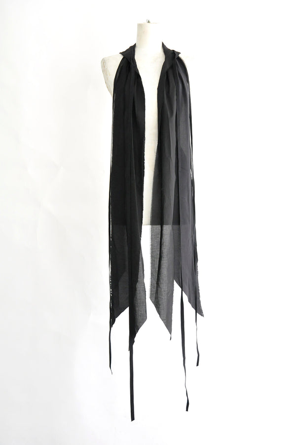 ANDER BANDANA MIX FABRIC WITH LONG RAWEDGE FRINGES