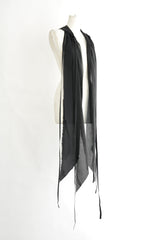 ANDER BANDANA MIX FABRIC WITH LONG RAWEDGE FRINGES