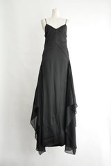 OTTILIE LONG DRESS WITH LACE UP DETAIL