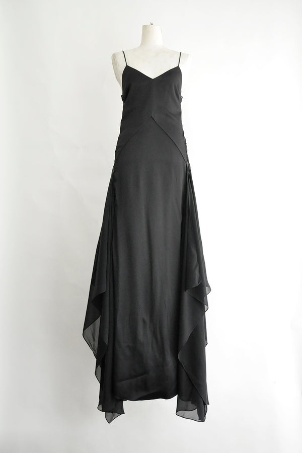 OTTILIE LONG DRESS WITH LACE UP DETAIL