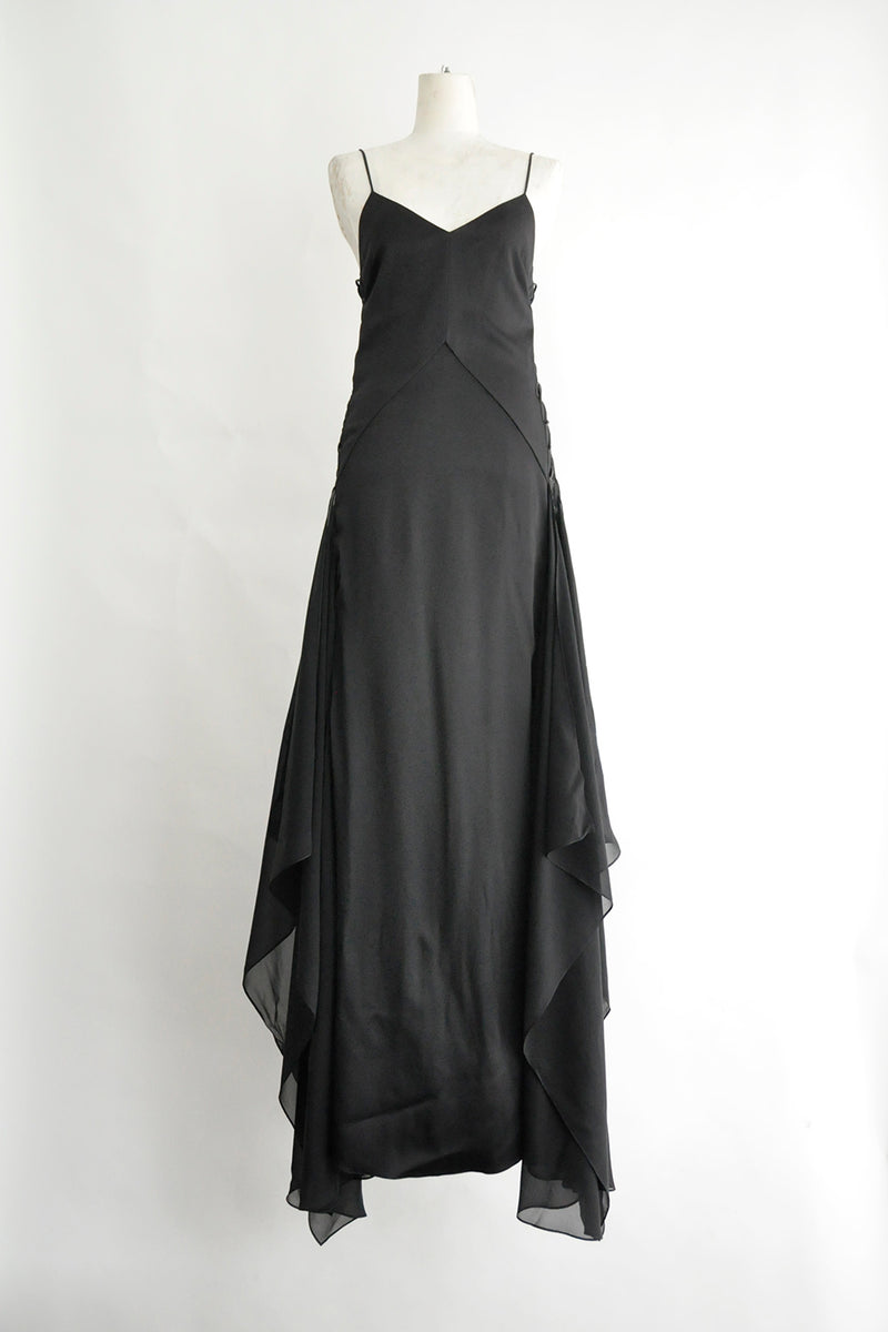 OTTILIE LONG DRESS WITH LACE UP DETAIL