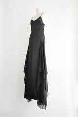 OTTILIE LONG DRESS WITH LACE UP DETAIL