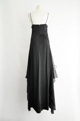 OTTILIE LONG DRESS WITH LACE UP DETAIL