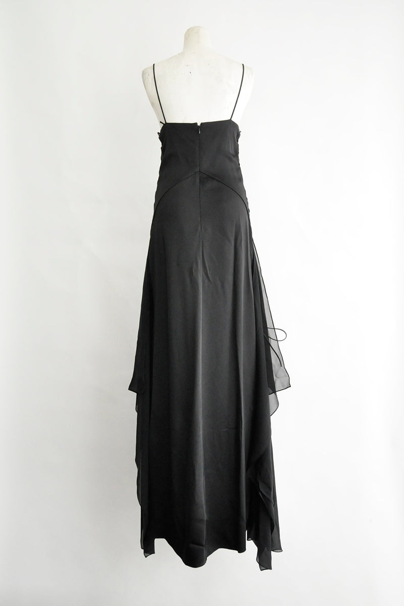 OTTILIE LONG DRESS WITH LACE UP DETAIL