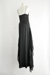 OTTILIE LONG DRESS WITH LACE UP DETAIL