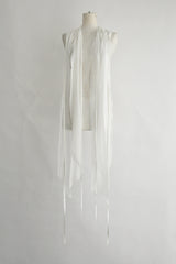 ANDER BANDANA MIX FABRIC WITH LONG RAWEDGE FRINGES