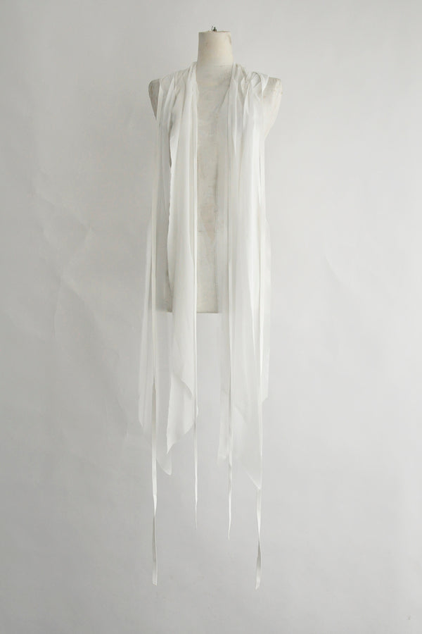 ANDER BANDANA MIX FABRIC WITH LONG RAWEDGE FRINGES