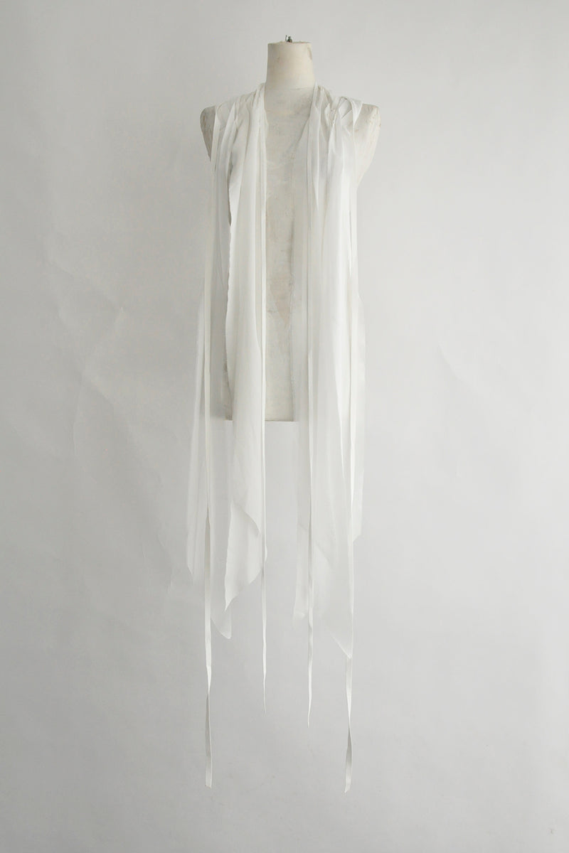 ANDER BANDANA MIX FABRIC WITH LONG RAWEDGE FRINGES