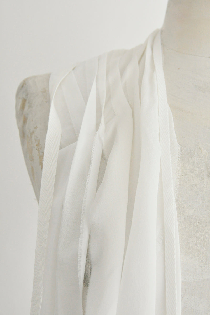 ANDER BANDANA MIX FABRIC WITH LONG RAWEDGE FRINGES