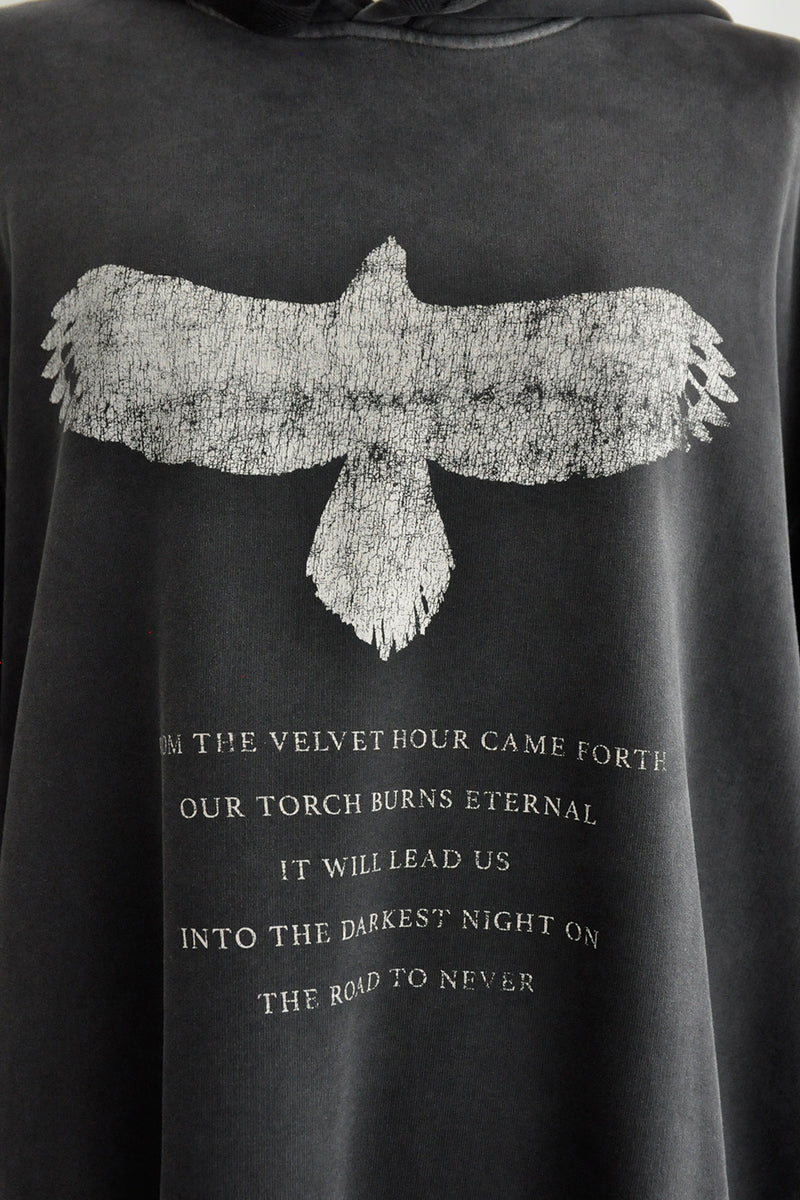 OLOLIE HIGH COMFORT HOODY WITH "ETERNAL EAGLE" PRINT