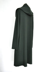 HOODED CARDIGAN-FOREST GREEN