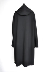 HOODED CARDIGAN-BLACK