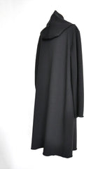 HOODED CARDIGAN-BLACK