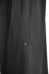 HOODED CARDIGAN-BLACK