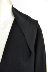 HOODED CARDIGAN-BLACK