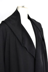 HOODED CARDIGAN-BLACK