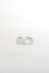 SILVER STITCHED CROSS RING