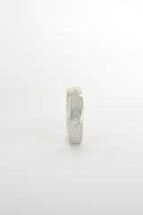 SILVER STITCHED CROSS RING