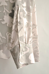 DIEN STAND COLLAR LONG SHIRT WITH DETACHABLE FOULARD