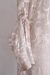 DIEN STAND COLLAR LONG SHIRT WITH DETACHABLE FOULARD