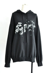 BARDI COMFORT HOODIE SWEATSHIRT WITH "ROSE" PRINT