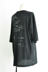 DIETER  HIGH COMFORT T-SHIRTS WITH "WILD WIND BLOWS" PRINT - BLACK