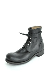 SHORT COMBAT BOOTS WITH SILVER HOOKS