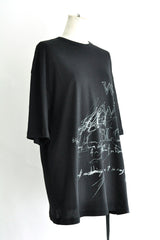 DIETER  HIGH COMFORT T-SHIRTS WITH "WILD WIND BLOWS" PRINT - BLACK