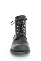 SHORT COMBAT BOOTS WITH SILVER HOOKS