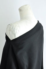 ROOS BIAS CUT DROP SHOULDER TOP - BLACK