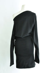 BILA LONG BIAS CUT DROPPED SHOULDER DRESS