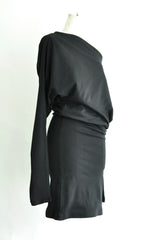 BILA LONG BIAS CUT DROPPED SHOULDER DRESS